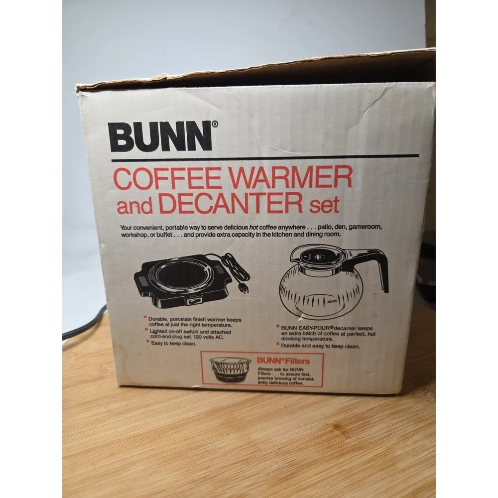 VTG Bunn Home Coffee Warmer and 40 oz Decanter Carafe Set Model BGS